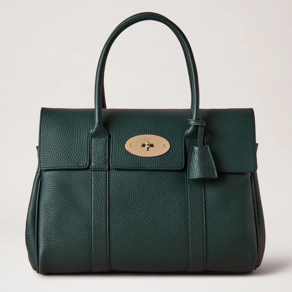 New Mulberry 'Bayswater' in Mulberry Green Leather Tote  - MSRP $1650 - Picture 5 of 10